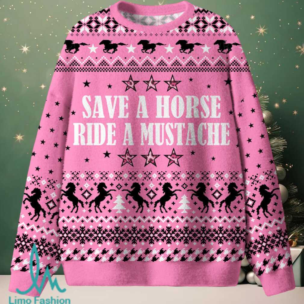 Ride A Mustache Christmas Knit Sweatshirt Ride A Mustache Christmas Knit Sweatshirt