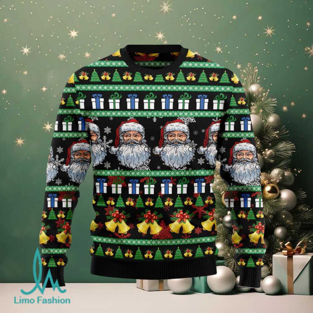 Santa Claus Jingle Bell Ugly Christmas Sweater Santa Claus Jingle Bell Ugly Christmas Sweater