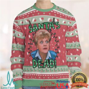 Santa's Dead Murder She Wrote Ugly Christmas Sweatshirt