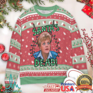 Santa's Dead Murder She Wrote Ugly Christmas Sweatshirt