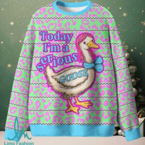 Serious Goose Christmas Knit Sweatshirt
