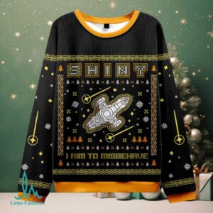 Shiny Black Ugly Christmas Sweater Sweatshirt