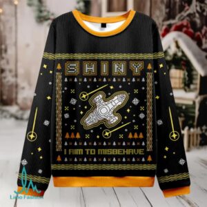 Shiny Black Ugly Christmas Sweater Sweatshirt