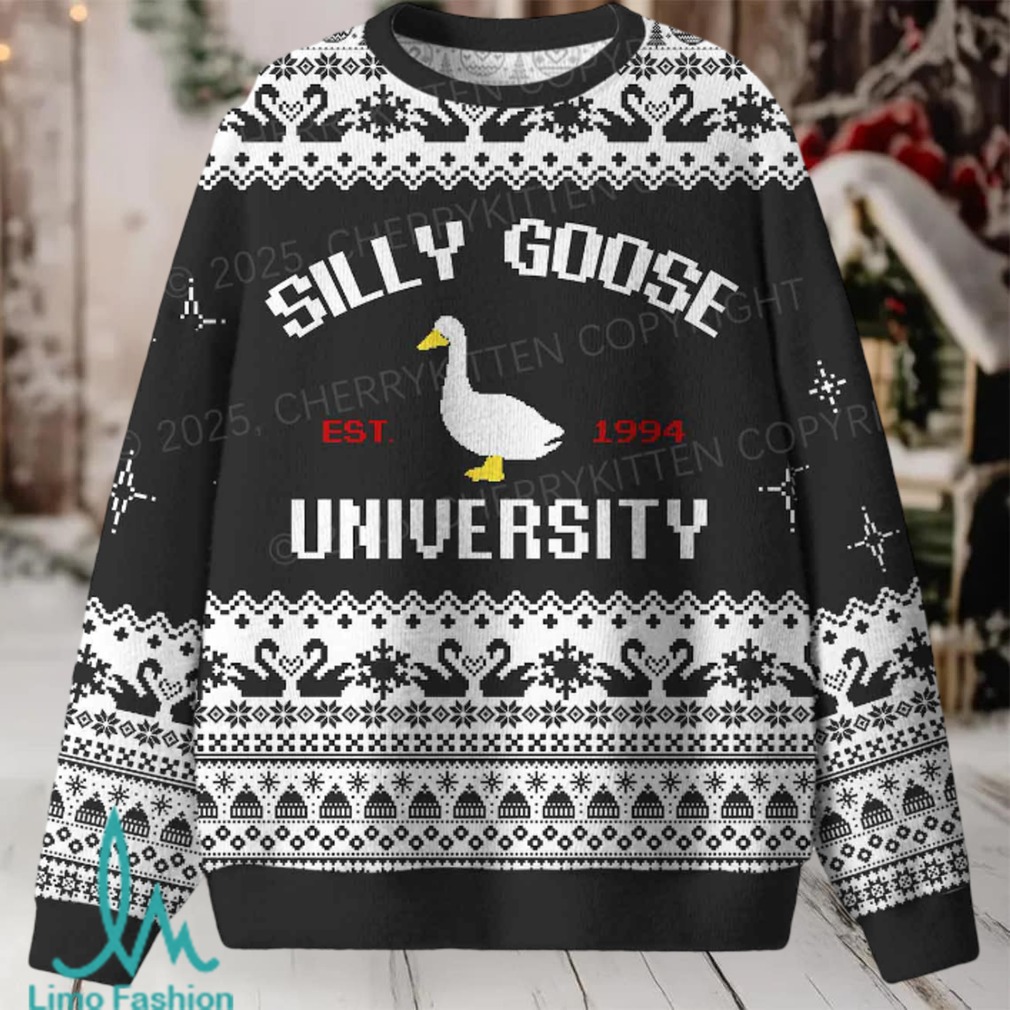 Silly Goose University Christmas Knit Sweatshirt Silly Goose University Christmas Knit Sweatshirt