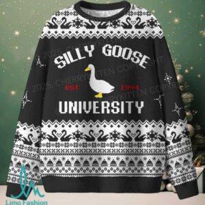Silly Goose University Christmas Knit Sweatshirt