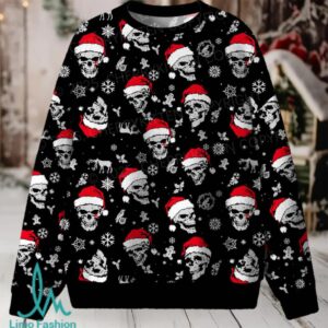 Skull Santa Christmas Knit Sweatshirt