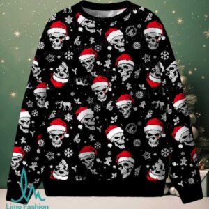 Skull Santa Christmas Knit Sweatshirt
