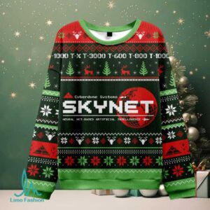 Skynet Ugly Christmas Fuzzy Fleece Sweatshirt