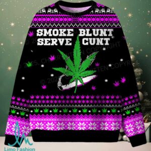 Smoke Blunt Wxxd Christmas Knit Sweatshirt