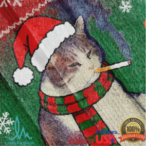 Smoking Cat Funny Meme Ugly Sweatshirt