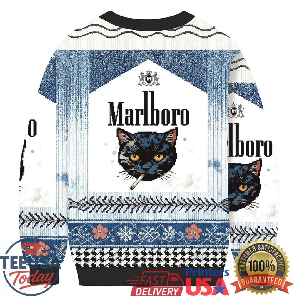 Smoking Cat Marlboro Cool Christmas Ugly Sweatshirt Smoking Cat Marlboro Cool Christmas Ugly Sweatshirt