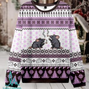 Smoking Rats Christmas Knit Sweatshirt