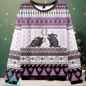 Smoking Rats Christmas Knit Sweatshirt