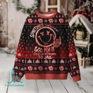 Sometimes I Have To Let God Fix It Christian Lightweight Sweater
