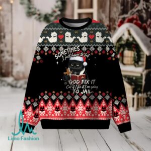 Sometimes I Have To Let God Fix It Christian Lightweight Sweaters