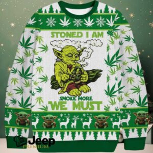 Stoned I am Smoke More We Must Christmas Ugly Sweatshirt