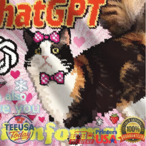 Stop Using ChatGPT Meo Meo Christmas Ugly Sweatshirt