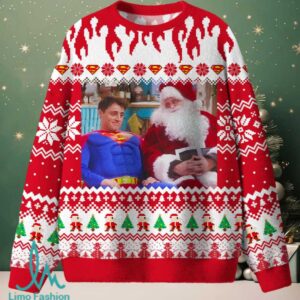 Super Santa Christmas Knit Sweatshirt