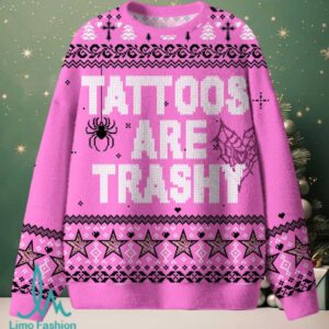 Tattoos Are Trashy Christmas Knit Sweatshirt