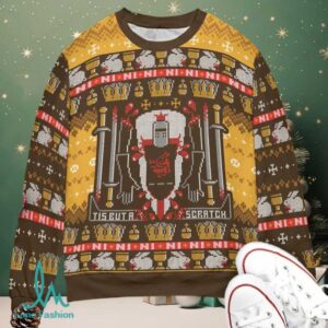 The Black Knight Scratch Monty Python Christmas Ugly Christmas Sweatshirt The Black Knight Scratch Monty Python Christmas Ugly Christmas Sweatshirt