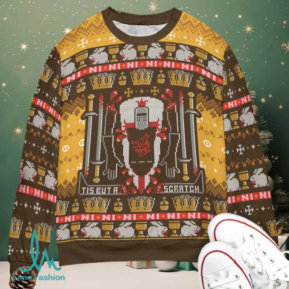 The Black Knight Scratch Monty Python Christmas Ugly Christmas Sweatshirt The Black Knight Scratch Monty Python Christmas Ugly Christmas Sweatshirt