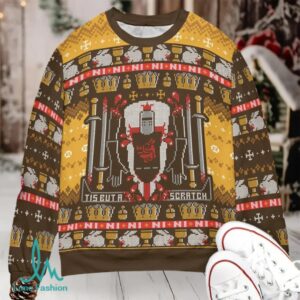 The Black Knight Scratch Monty Python Christmas Ugly Christmas Sweatshirt