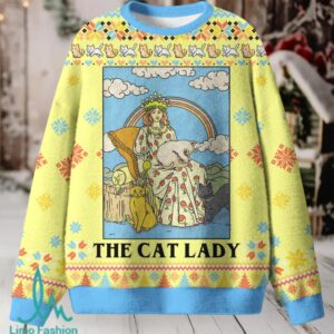 The Cat Lady Christmas Knit Sweatshirts The Cat Lady Christmas Knit Sweatshirts
