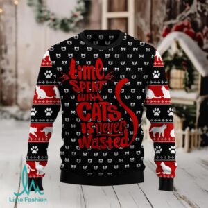 Time With Cat Christmas Ugly Christmas Sweater