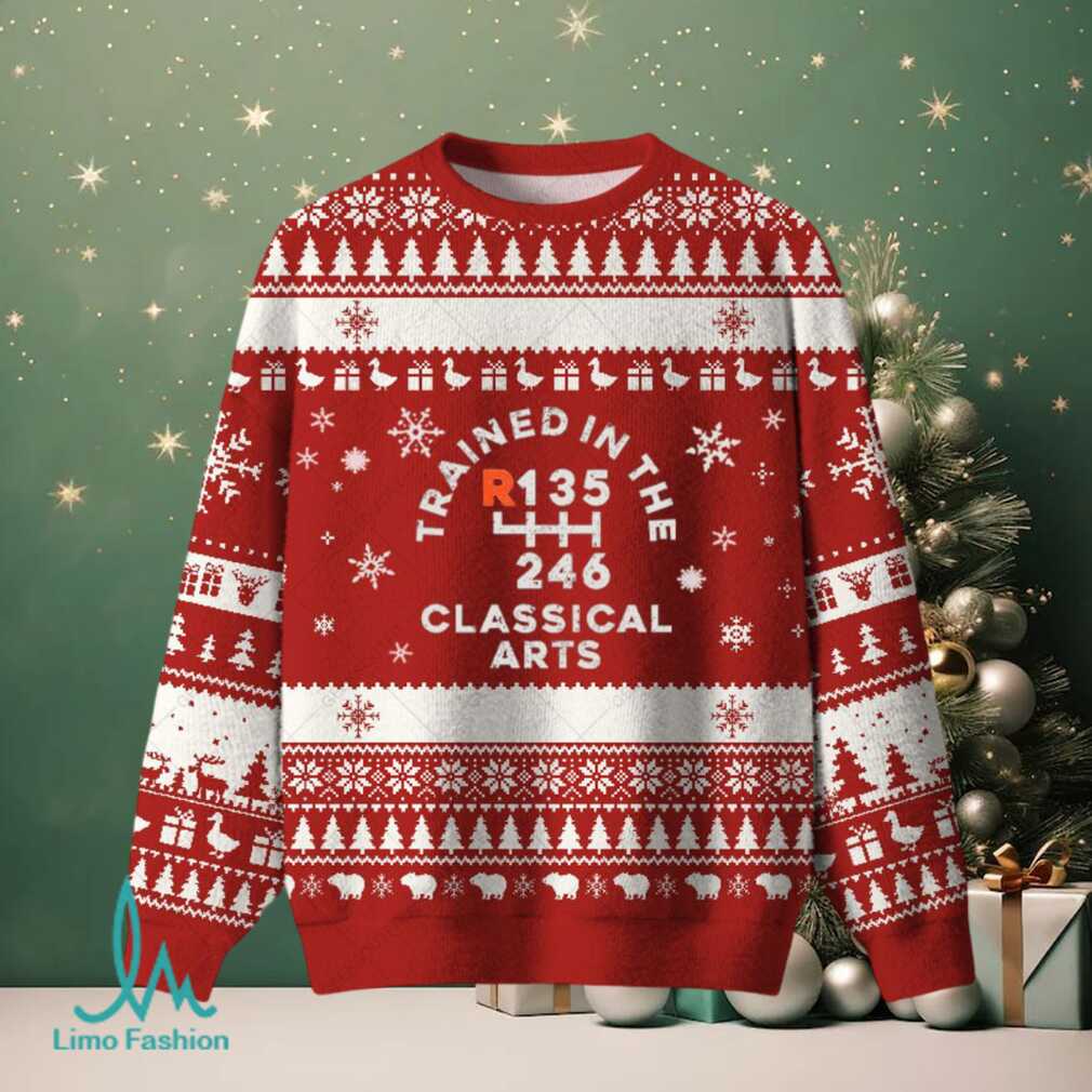 Trained In The Classical Arts Ugly Christmas Fuzzy Fleece Sweatshirt Trained In The Classical Arts Ugly Christmas Fuzzy Fleece Sweatshirt