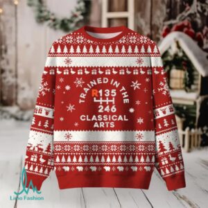 Trained In The Classical Arts Ugly Christmas Fuzzy Fleece Sweatshirt