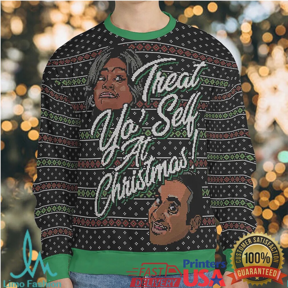 Treat Yo' Self Holiday Ugly Christmas Sweatshirt