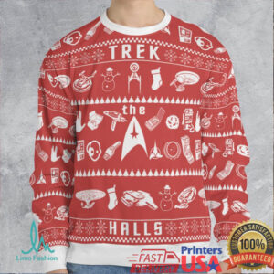 Trek The Halls Star Trek Ugly Christmas Sweatshirt Trek The Halls Star Trek Ugly Christmas Sweatshirt