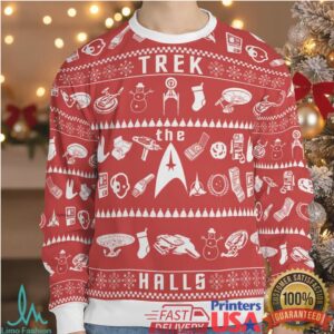 Trek The Halls Star Trek Ugly Christmas Sweatshirt