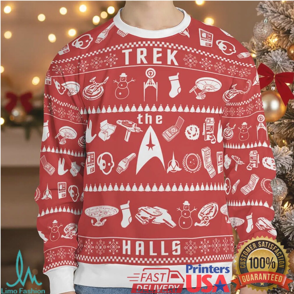 Trek The Halls Star Trek Ugly Christmas Sweatshirt Trek The Halls Star Trek Ugly Christmas Sweatshirt