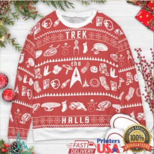 Trek The Halls Star Trek Ugly Christmas Sweatshirt