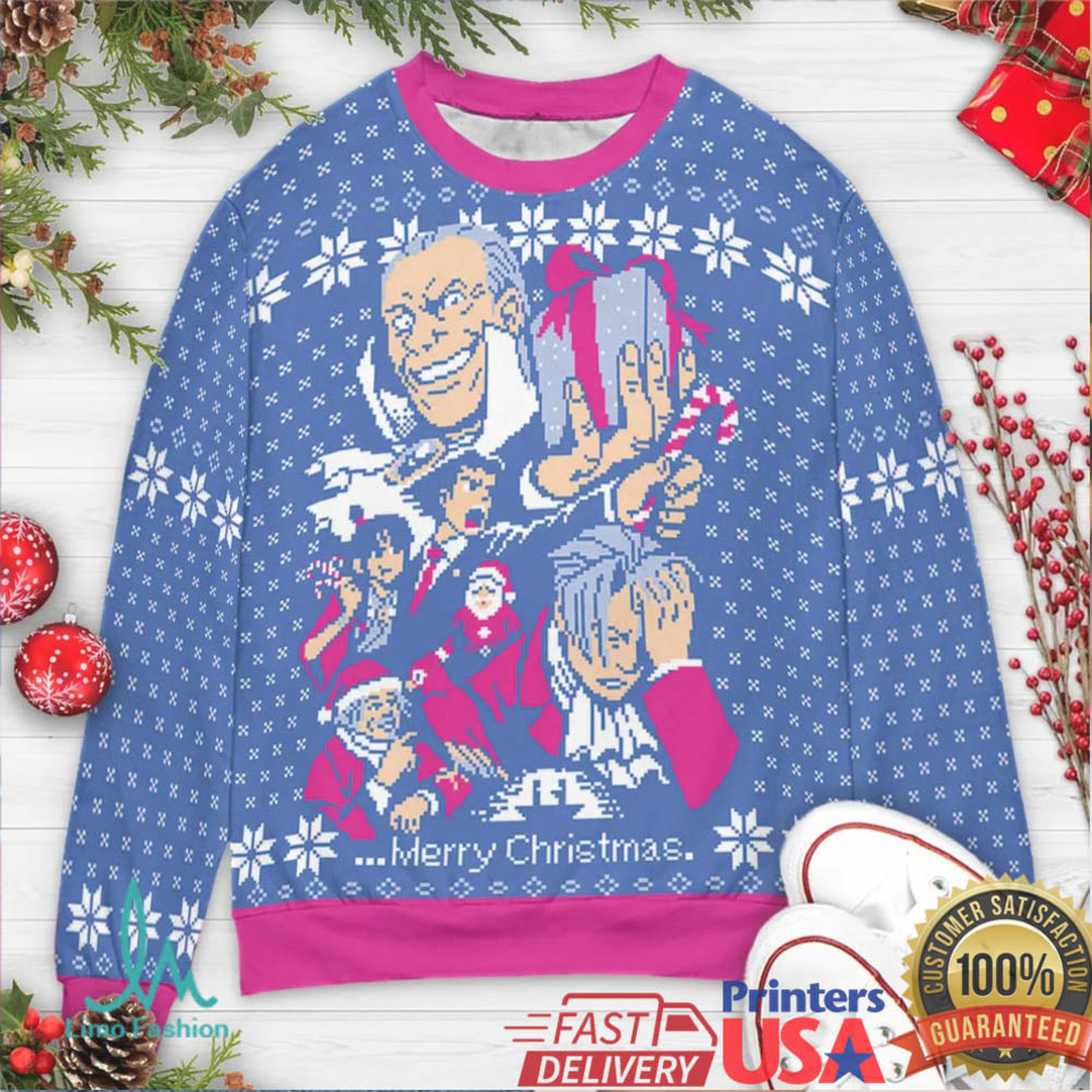 Turnabout Christmas ACE Attorney AOP Ugly Christmas Sweatshirt Turnabout Christmas ACE Attorney AOP Ugly Christmas Sweatshirt