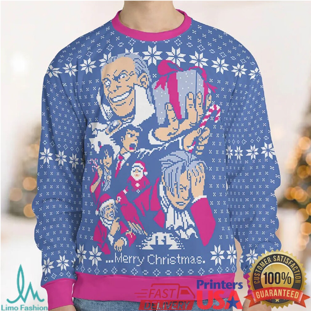 Turnabout Christmas ACE Attorney AOP Ugly Christmas Sweatshirt Turnabout Christmas ACE Attorney AOP Ugly Christmas Sweatshirt
