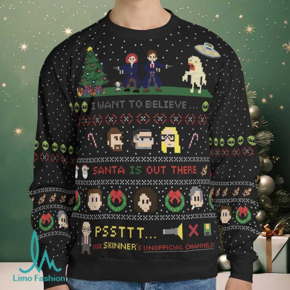 UFO Santa The X File Ugly Christmas Sweatshirt UFO Santa The X File Ugly Christmas Sweatshirt