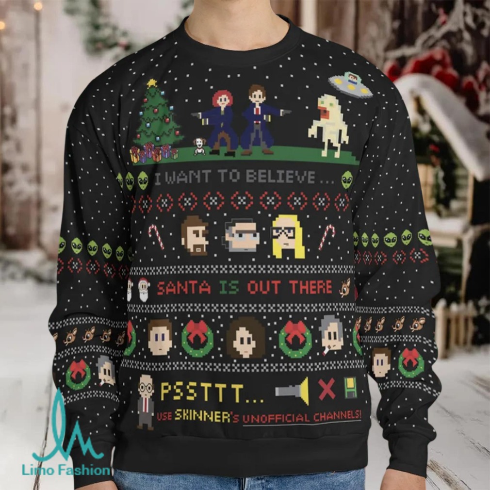 UFO Santa The X File Ugly Christmas Sweatshirt UFO Santa The X File Ugly Christmas Sweatshirt
