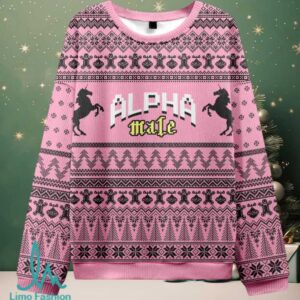 Unicorn Alpha Male Christmas Knit Sweatshirt