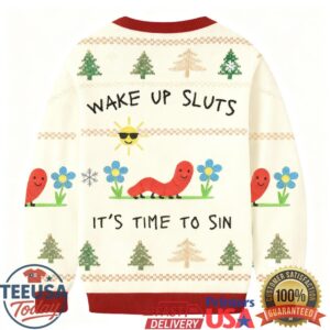 Wake Up Slut It’s Time To Sin Christmas Ugly Sweatshirt