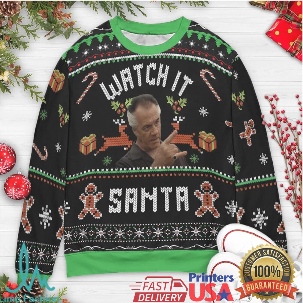Watch It Santa The Sopranos Ugly Christmas Sweatshirt Watch It Santa The Sopranos Ugly Christmas Sweatshirt