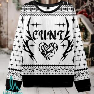 White Cxxt Christmas Knit Sweatshirt White Cxxt Christmas Knit Sweatshirt