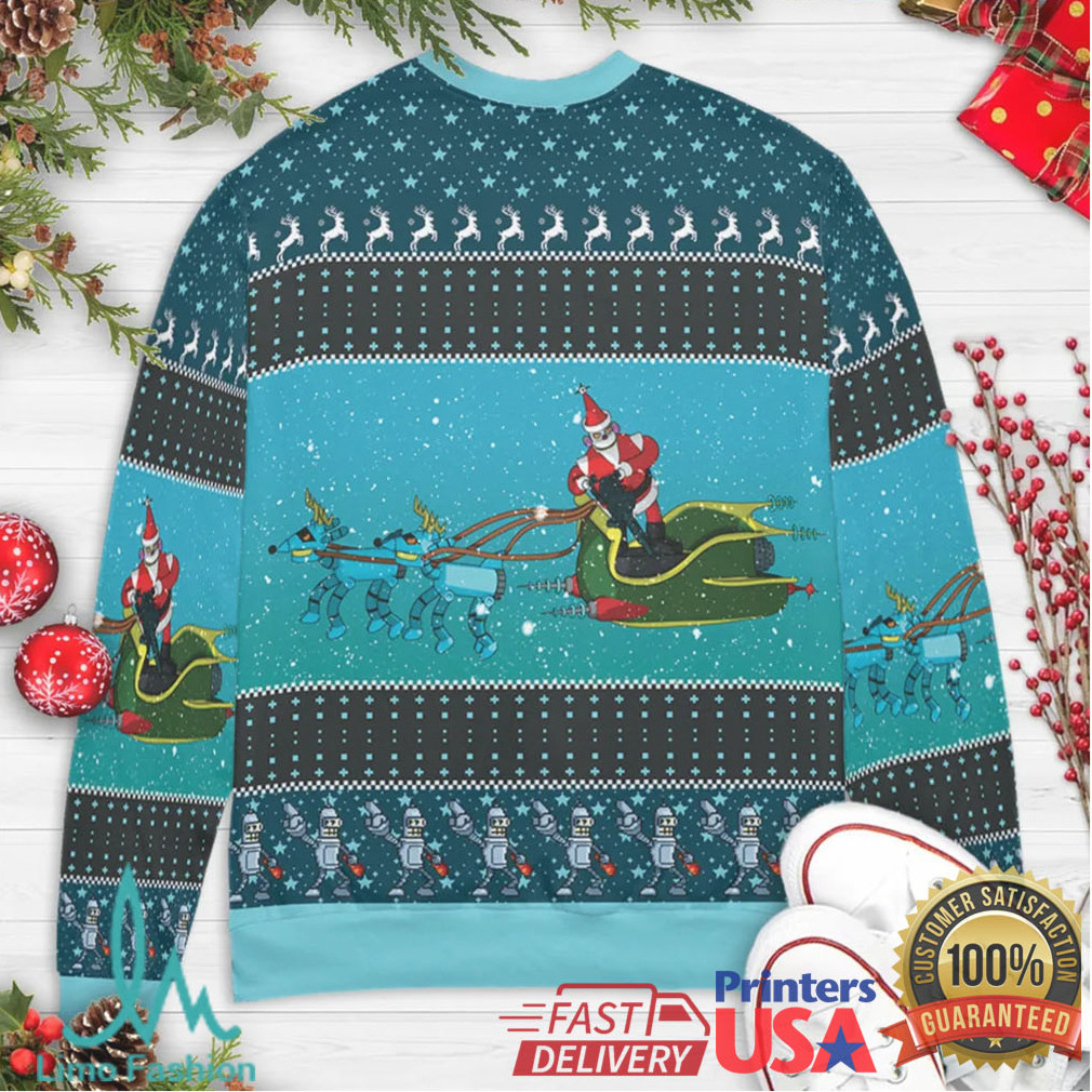 Who’s Been Naughty Robot Santa Claus Futurama Ugly Christmas Sweatshirt Who’s Been Naughty Robot Santa Claus Futurama Ugly Christmas Sweatshirt