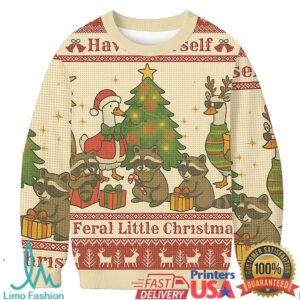 Wild Holiday Animal Party Christmas Ugly Sweatshirt Wild Holiday Animal Party Christmas Ugly Sweatshirt