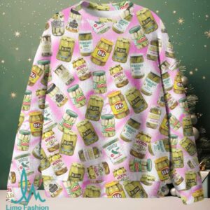 Yellow Canned Pickles Christmas Knit Sweatshirt