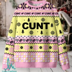 Yellow Cxxt Christmas Knit Sweatshirt Yellow Cxxt Christmas Knit Sweatshirt