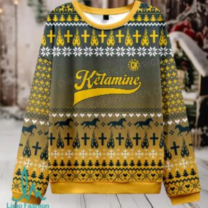 Yellow K Pony Christmas Knit Sweatshirt Yellow K Pony Christmas Knit Sweatshirt
