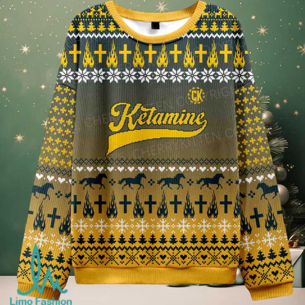 Yellow K Pony Christmas Knit Sweatshirt Yellow K Pony Christmas Knit Sweatshirt