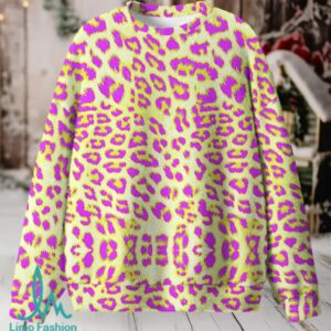 Yellow Leopard Christmas Knit Sweatshirt Yellow Leopard Christmas Knit Sweatshirt